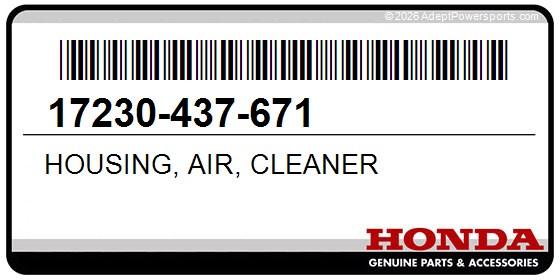 Honda 17230-437-671 Housing, Air, Cleaner