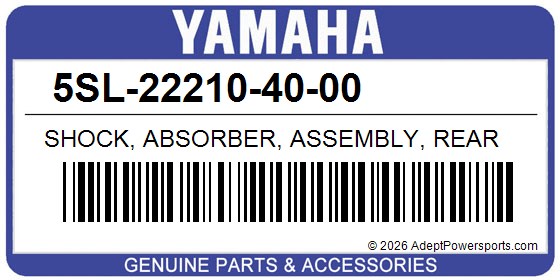 Yamaha 5SL-22210-40-00 Shock, Absorber, Assembly, Rear