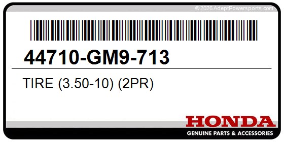 Honda 44710-GM9-713 Tire (3.50-10) (2Pr)