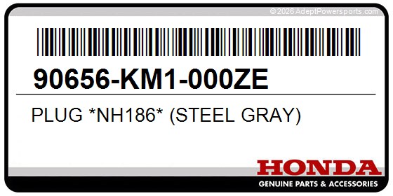 Honda 90656-KM1-000ZE Plug *Nh186* (Steel Gray)