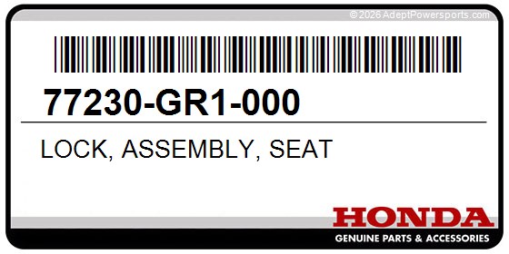 Honda 77230-GR1-000 Lock, Assembly, Seat