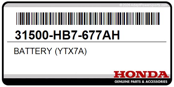 Honda 31500-HB7-677AH Battery (Ytx7a)