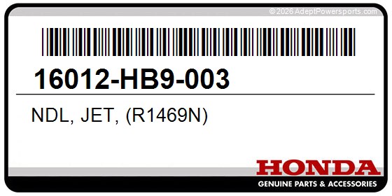 Honda 16012-HB9-003 Ndl, Jet, (R1469n)