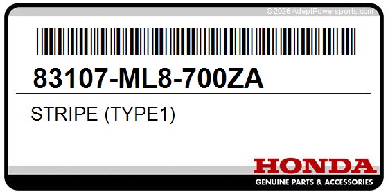 Honda 83107-ML8-700ZA Stripe (Type1)