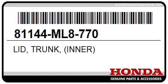 Honda 81144-ML8-770 Lid, Trunk, (Inner)