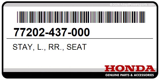 Honda 77202-437-000 Stay, L., Rr., Seat