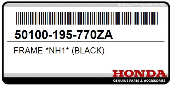 Honda 50100-195-770ZA Frame *Nh1* (Black)