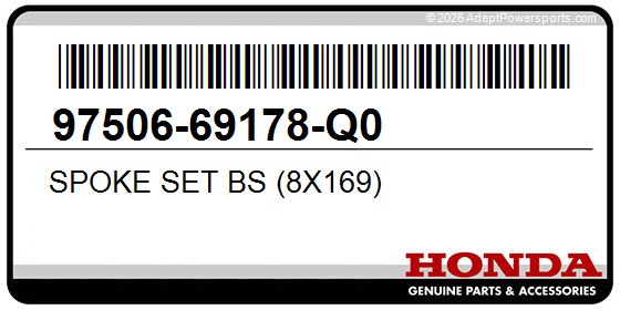 Honda 97506-69178-Q0 Spoke Set Bs (8X169)