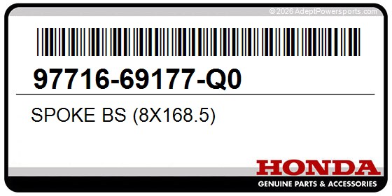 Honda 97716-69177-Q0 Spoke Bs (8X168.5)