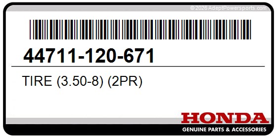 Honda 44711-120-671 Tire (3.50-8) (2Pr)