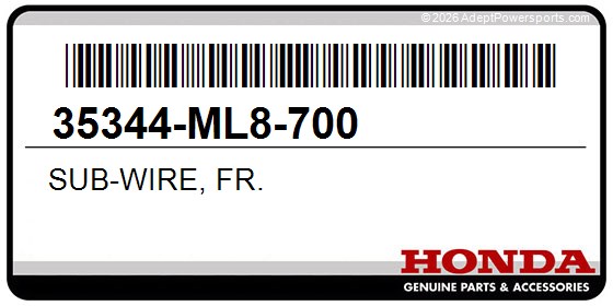 Honda 35344-ML8-700 Sub-Wire, Fr.