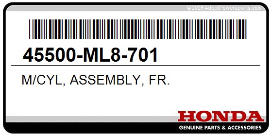 Honda 45500-ML8-701 M/Cyl, Assembly, Fr.