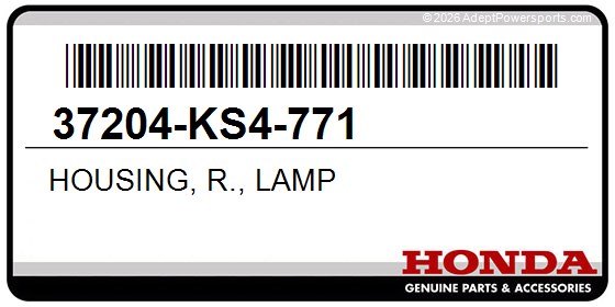 Honda 37204-KS4-771 Housing, R., Lamp