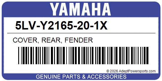 Yamaha 5LV-Y2165-20-1X Cover, Rear, Fender