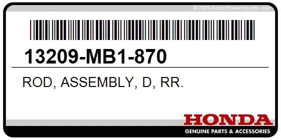 Honda 13209-MB1-870 Rod, Assembly, D, Rr.