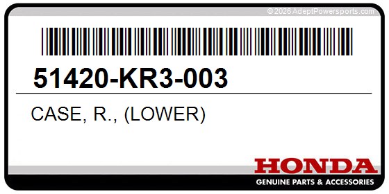 Honda 51420-KR3-003 Case, R., (Lower)