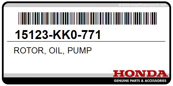 Honda 15123-KK0-771 Rotor, Oil, Pump