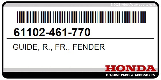 Honda 61102-461-770 Guide, R., Fr., Fender