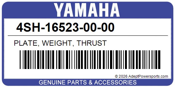 Yamaha 4SH-16523-00-00 Plate, Weight, Thrust