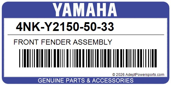 Yamaha 4NK-Y2150-50-33 Front Fender Assembly