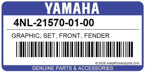 Yamaha 4NL-21570-01-00 Graphic, Set, Front, Fender