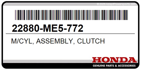 Honda 22880-ME5-772 M/Cyl, Assembly, Clutch