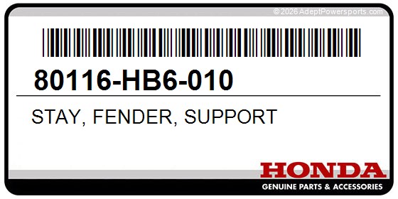 Honda 80116-HB6-010 Stay, Fender, Support