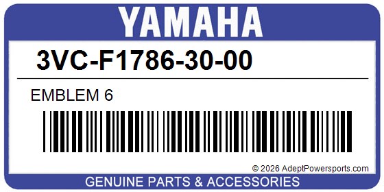 Yamaha 3VC-F1786-30-00 Emblem 6