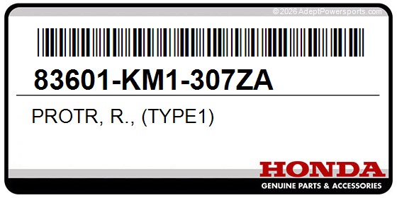 Honda 83601-KM1-307ZA Protr, R., (Type1)
