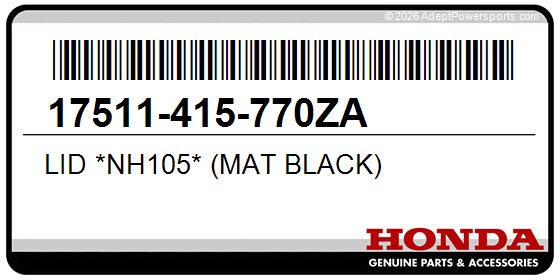 Honda 17511-415-770ZA Lid *Nh105* (Mat Black)