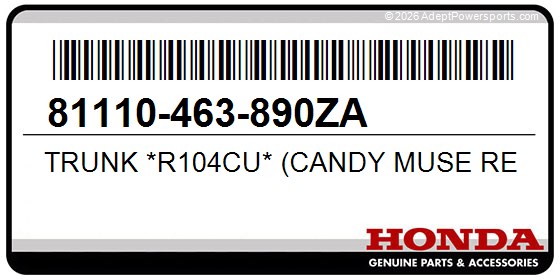 Honda 81110-463-890ZA Trunk *R104cu* (Candy Muse Red)