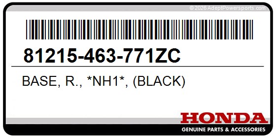 Honda 81215-463-771ZC Base, R., *Nh1*, (Black)