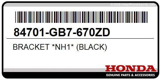 Honda 84701-GB7-670ZD Bracket *Nh1* (Black)