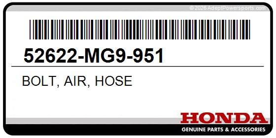 Honda 52622-MG9-951 Bolt, Air, Hose