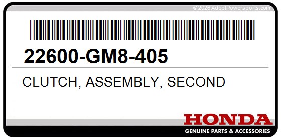 Honda 22600-GM8-405 Clutch, Assembly, Second