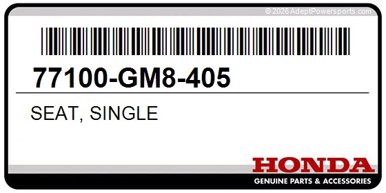 Honda 77100-GM8-405 Seat, Single