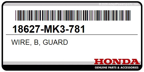 Honda 18627-MK3-781 Wire, B, Guard