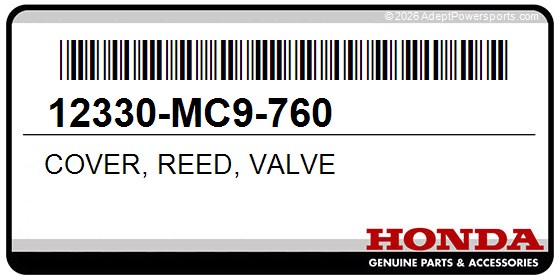 Honda 12330-MC9-760 Cover, Reed, Valve
