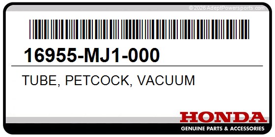 Honda 16955-MJ1-000 Tube, Petcock, Vacuum