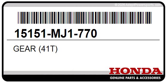Honda 15151-MJ1-770 Gear (41T)