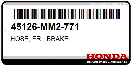 Honda 45126-MM2-771 Hose, Fr., Brake