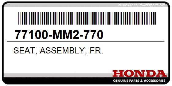 Honda 77100-MM2-770 Seat, Assembly, Fr.