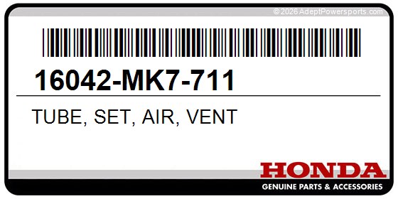 Honda 16042-MK7-711 Tube, Set, Air, Vent