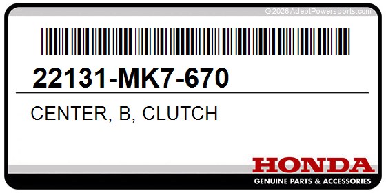 Honda 22131-MK7-670 Center, B, Clutch