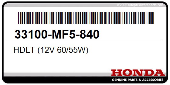 Honda 33100-MF5-840 Hdlt (12V 60/55W)