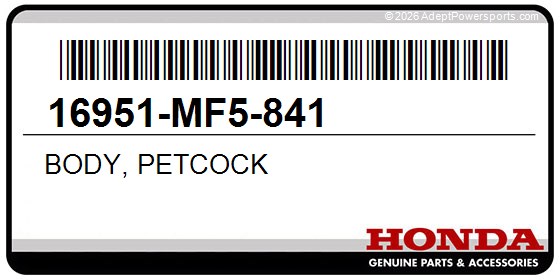 Honda 16951-MF5-841 Body, Petcock