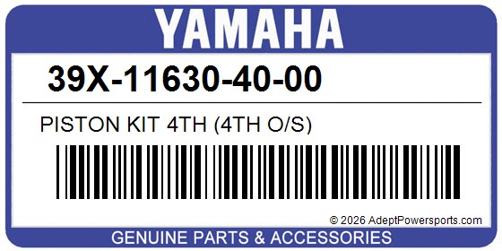Yamaha 39X-11630-40-00 Piston Kit 4Th (4Th O/S)