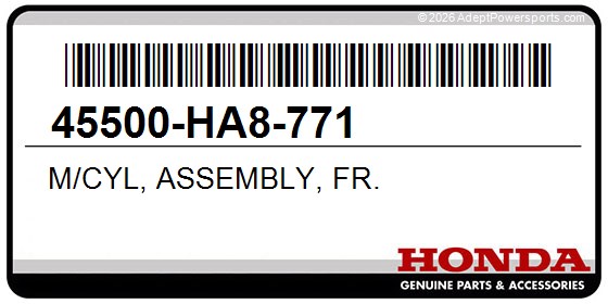 Honda 45500-HA8-771 M/Cyl, Assembly, Fr.