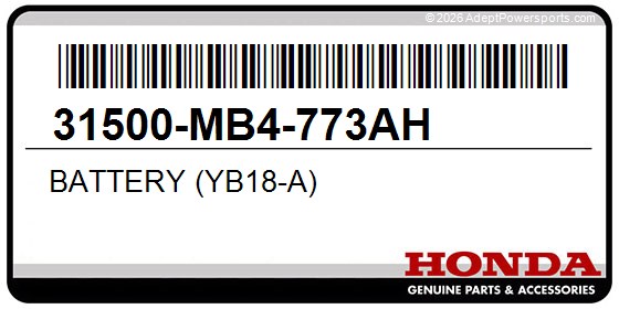Honda 31500-MB4-773AH Battery (Yb18-A)