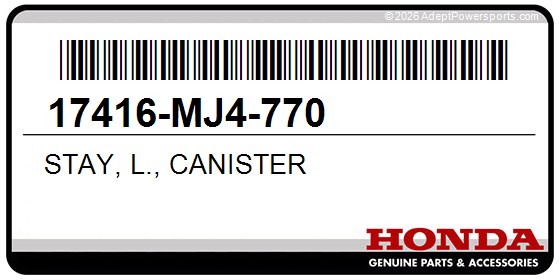 Honda 17416-MJ4-770 Stay, L., Canister